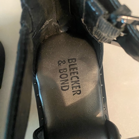 NEW Bleecker & Bond Leather Helene Studded Sandals - Picture 9 of 11